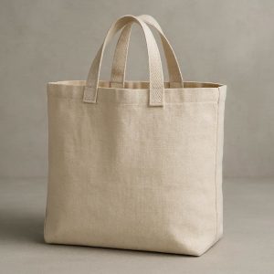 1 Heavy Duty Plain Canvas Tote Bag for Grocery Shopping and Everyday Use