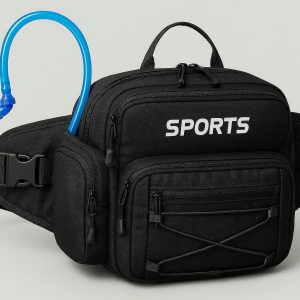 14 Large Capacity Sports Belt Bag with Hydration Bladder Compatibility