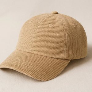 25 Corduroy Solid Color Dad Hat with Unstructured Low Profile Design