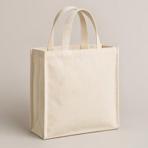 3 Organic Cotton Canvas Tote Bag with Side Gussets for Expanded Capacity