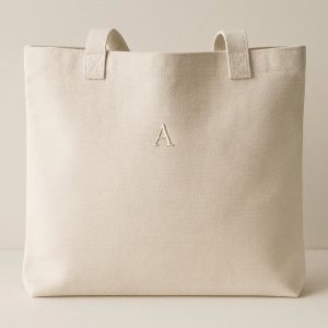 9 Personalized Minimalist Tote Bag with Embossed Initial or Small Symbol